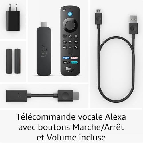 Amazon Fire TV Stick 4K (Nouvelle génération), Appareil de streaming avec prise en charge du Wi-Fi 6 et des technologies Dolby Vision/Atmos et HDR10+