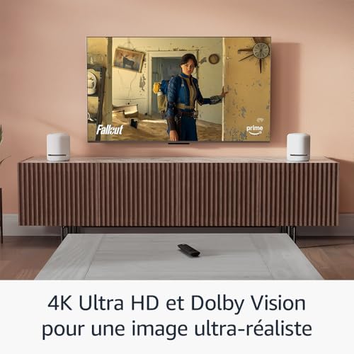 Amazon Fire TV Stick 4K (Nouvelle génération), Appareil de streaming avec prise en charge du Wi-Fi 6 et des technologies Dolby Vision/Atmos et HDR10+