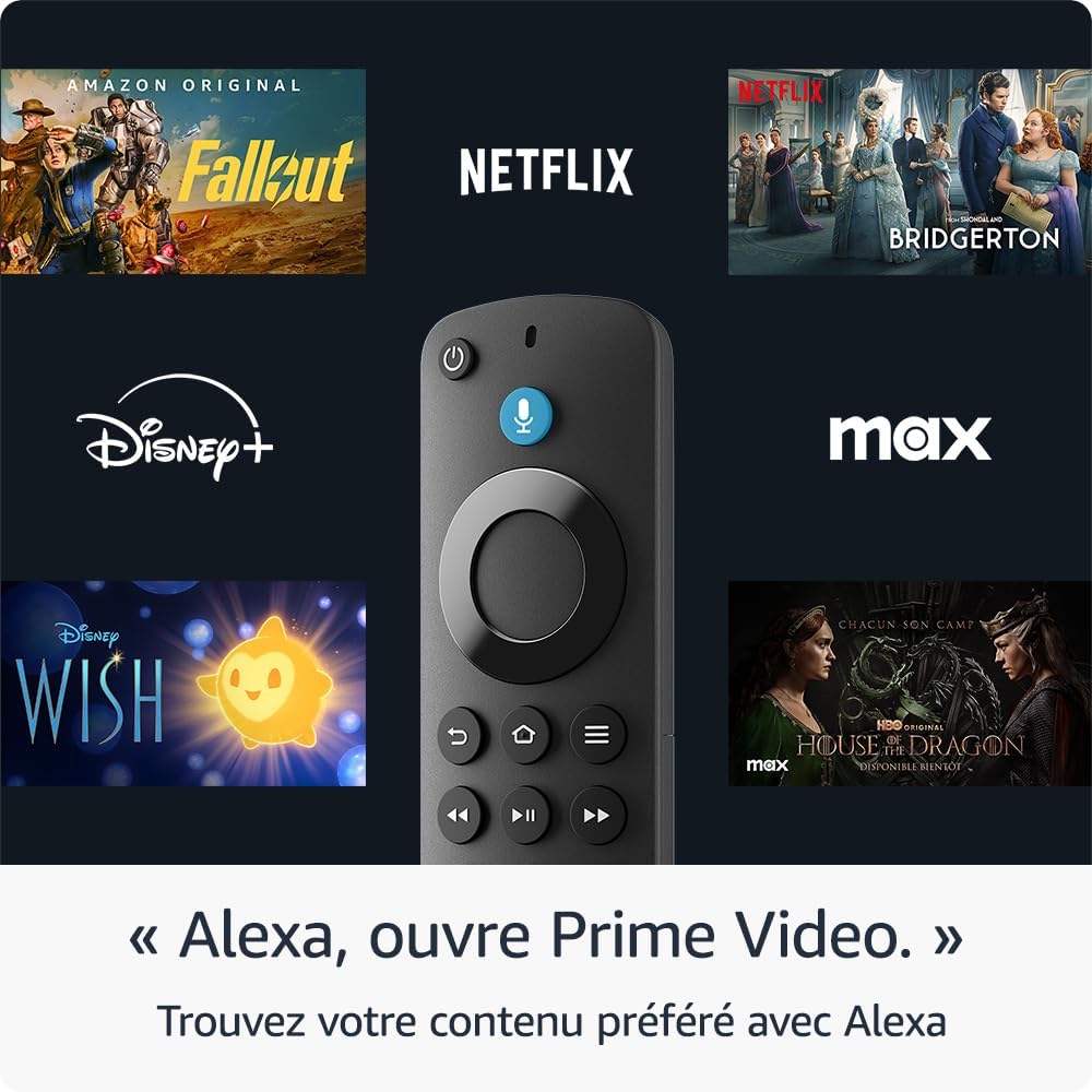 Amazon Fire TV Stick HD (Nouvelle génération) | TV gratuite et en direct, télécommande vocale Alexa, contrôle de la maison connectée, streaming HD