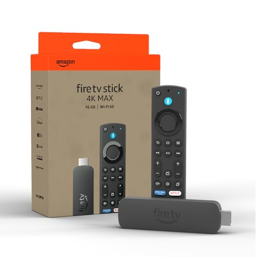 Amazon Fire TV Stick 4K Max (Nouvelle génération), Appareil de streaming avec fonctionnalité Écran dynamique et prenant en charge le Wi-Fi 6E